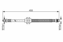 Шланг гальмівний передній RENAULT Megane II-05