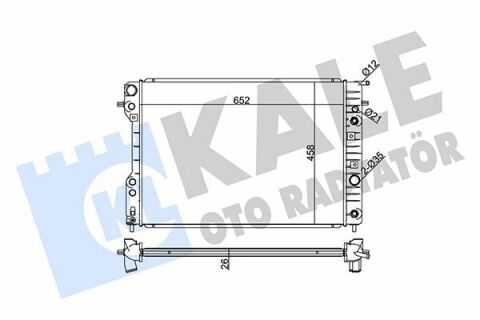 KALE OPEL Радіатор охолодження Omega B 2.5/3.2 94-