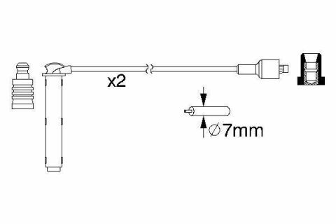 Провода зажигания Rover 200 II/25 I/45 I/75 1.4-1.8 95-05 (к-кт)