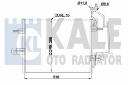KALE OPEL Радіатор кондиціонера Meriva A 03-