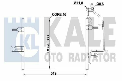 KALE OPEL Радиатор кондиционера Meriva A 03-