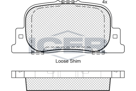 Тормозные колодки (задние) Toyota Camry 96-02/Prius 03-09/Lexus ES/Daihatsu Altis 96-01