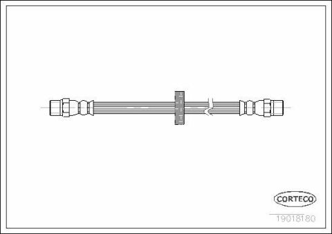 Шланг тормозной (задний) Audi 80/100/A6/VW Passat/T3 1.6-2.2 -97