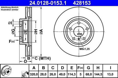 Диск тормозной (передний) Nissan Murano I/II 03-14/Infinity EX 25/EX35/EX37 08- (320x28)