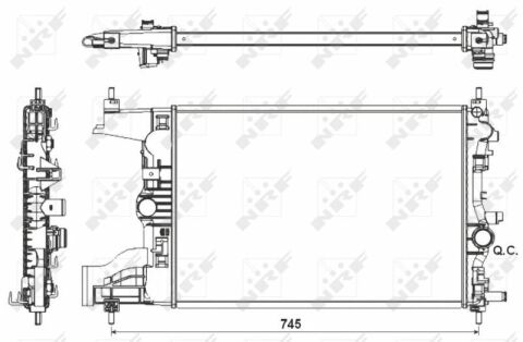 Радиатор охлаждения Opel Astra/Zafira 1.4-1.8 09-