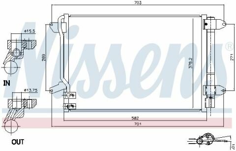 Конденсер VW BEETLE(11-)1.2 TSI(+)[OE 5C0.820.411 E]