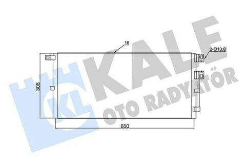 KALE JAGUAR Радиатор кондиционера X-Type 2.0d/2.2d 03-