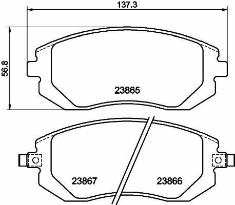 Тормозные колодки пер. Subaru Impreza 02-/Forester 02- (akebono)