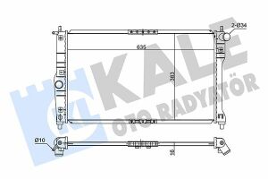 KALE DAEWOO Радиатор охлаждения Lanos 1.3/1.5/1.6,zaz Sens 1.3