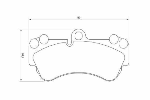 Колодки гальмівні (передні) Porsche Cayenne/VW Touareg 02-10 (Brembo) (190x99,1)