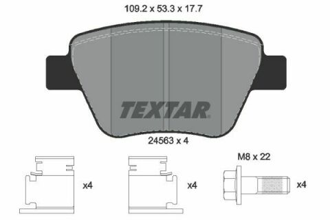 Колодки тормозные (задние) VW Caddy 10- (109.2x53.3) (Bosch) Q+ Колодки тормозные (задние) VW Caddy 10- (109.2x53.3) (Bosch) Q+