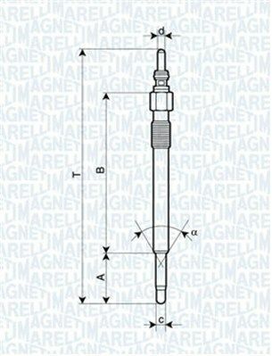 MAGNETI MARELLI Свеча накала VW LT MKII 2.8 [062900050304]