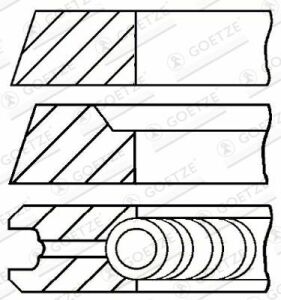 Кільця поршневі VW Golf V 03-09, Audi A4 00-06, Skoda Octavia Tour 96-10