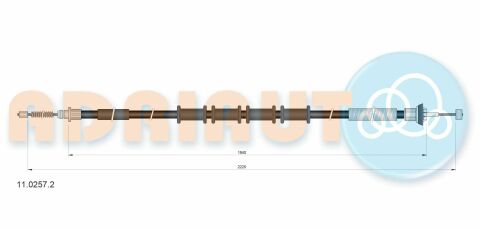 ADRIAUTO FIAT Трос ручного гальма лев./прав.Doblo 10-, OPEL COMBO 12- 2223/1938 мм