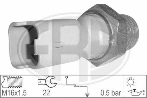 Датчик тиску оливи Citroen Jumper/Fiat Ducato 1.9D/2.0HDI/2.5TDi 94- (0.5 bar) (сірий)