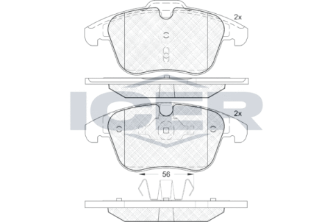 Колодки тормозные (передние) Ford Mondeo/Galaxy/S-Max/Volvo XC70/V70/S80 07-16/V60/S60/Land Rover 11