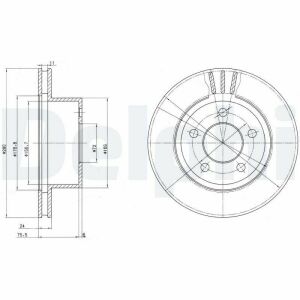 Диск тормозной передний Cherokee, Grand Cherokee, Wrangler 84-07 JEEP