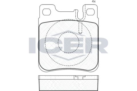 Колодки тормозные (задние) MB C-class (W202/W203)/E-class (W124/W210)/S-class (W140/W220) 91-07/SLK