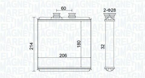 MAGNETI MARELLI DB радіатор опалення W204,E212