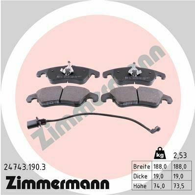 Колодки тормозные (передние) Audi A4 07-18/A5 07-/Q5 13-17 (+датчик) (Lucas/TRW)