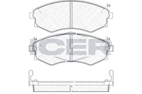 Колодки тормозные Hyundai Elantra III 00-06/Kia Magentis I 01-05/Ssangyong Korando 88-06