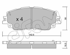 Гальмівні колодки передні RAV4 V, Camry 17- TOYOTA