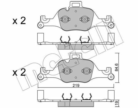 Колодки гальмівні (передні) BMW 3 (G20-21/G80-81)/X3-X6 18-/5 (G30/G31/F90)/6 (G32)/7 (G11/G12) 15-