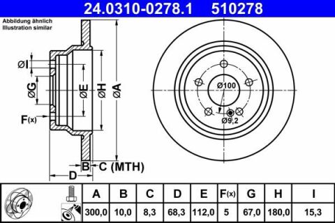 Диск гальмівний (задній) MB E-class (W211/W212/S211/S212) 02- (300x10) PowerDisc