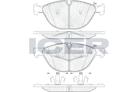 Колодки гальмівні (передні) BMW X5 (E70/F15/F85) 06-/X6 (E71/E72/F16/F86) 08-