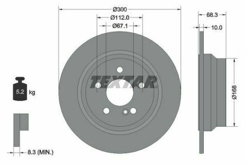 Диск гальмівний (задній) MB E-class (W211/W212/S211/S212) 02-09 (300x10) PRO+