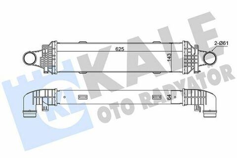 KALE DB Интеркулер W204/212 09-