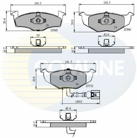 CBP1707 Comline - Гальмівні колодки до дисків