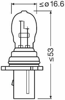 Автомобильная лампа OSRAM 1 шт.  P13W PG18.5d-1 12V 13W