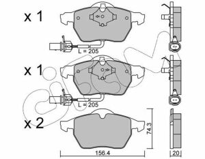 Гальмівні колодки пер. Passat B5/Audi A4/A6 00-05