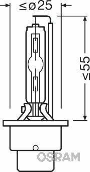 Лампа ксенонова (35W D2S 4300K)