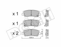 Комплект гальмівних накладок, дискове гальмо