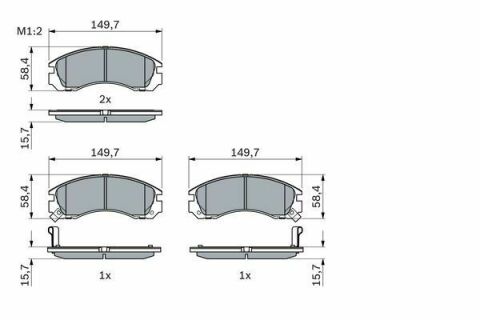 Колодки гальмівні (передні) Citroen C-Crosser 07-/Mitsubishi Outlander/Pajero 98-/Lancer/L400 94-03