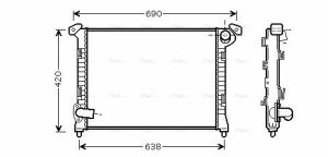 Радіатор mini cooper tropic 1,6 ac 01-