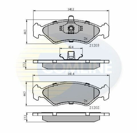 CBP0876 Comline - Тормозные колодки для дисков