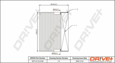 DP1110.10.0750 Drive+ Фільтр повітря