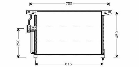 Радіатор кондиціонера (конденсатор) Omega B 94-OPEL