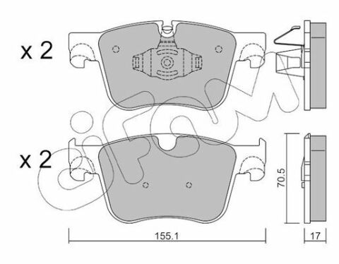 передні гальмівні колодки berlingo, c4 picasso ii, c4 spacetourer, c5 aircross opel combo,combo life, grandland xpeugeot 3008 suv, 5008 ii, 508 ii, 508 sw ii 1.2-2.0d 02.13-