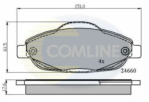 CBP01765 Comline - Гальмівні колодки до дисків