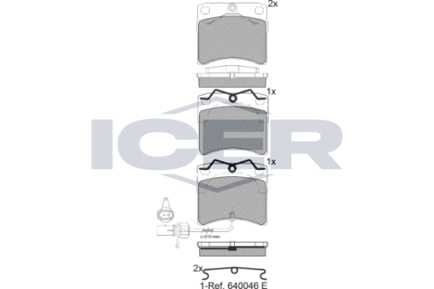 Колодки тормозные (передние) VW T4 90-03 (+датчик)