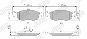 Колодки гальмові пров. fiat doblo 1,2-1,9jtd 01-