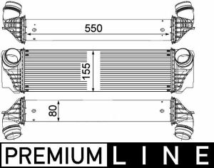 Радиатор интеркулера BMW 5 (F10) 3.5i/7 (F01/F02/F03/F04) 4.0i 10-17