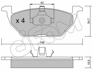 Колодки тормозные передние Golf IV 1.6/1.9TDi,Audi A3 VW