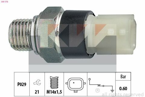 500 178 KW Датчик давления масла (аналог EPS 1.800.178/Facet 7.0178)