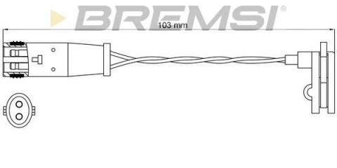 Датчик гальмівних колодок Sprinter/Crafter 06- пер. (2 конт)