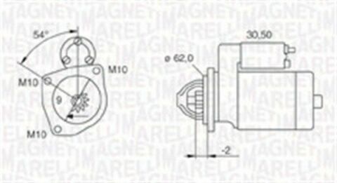 Стартер Citroen Berlingo/Jumper/Peugeot Boxer/Expert 94-02 (1 kw) (z=9)